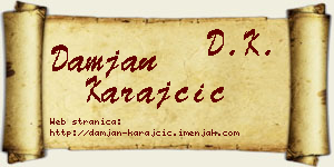 Damjan Karajčić vizit kartica